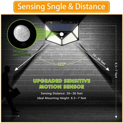 Solar Motion Sensor Wall Lights, 2-Pack