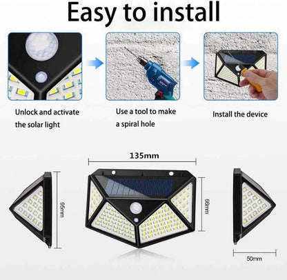 Solar Motion Sensor Wall Lights, 2-Pack