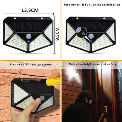 Solar Motion Sensor Wall Lights, 2-Pack
